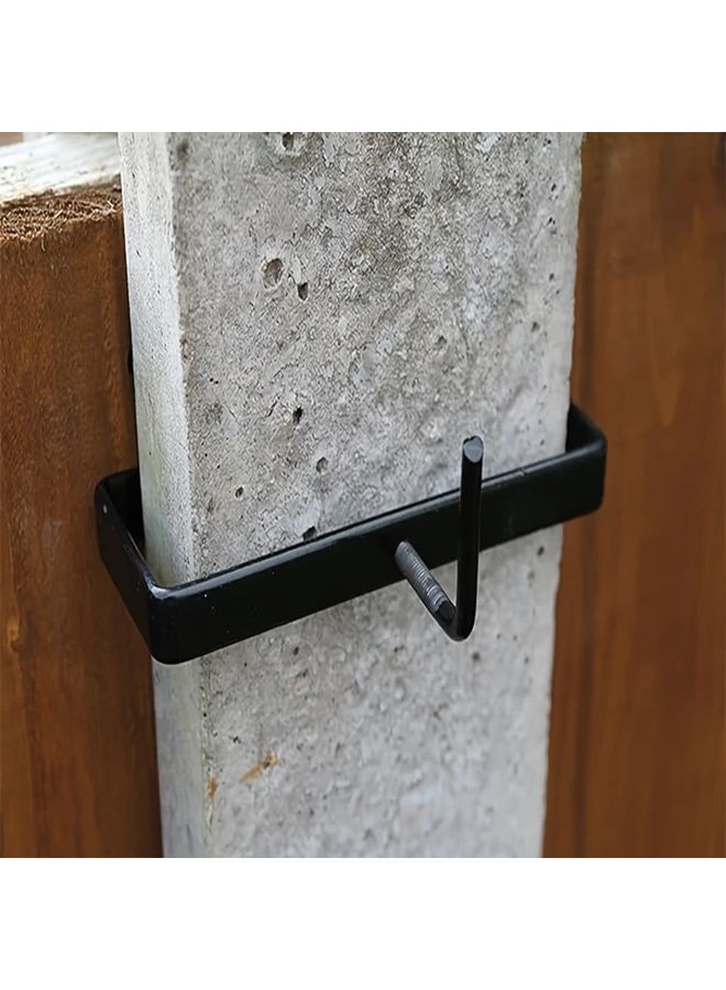 مشابك ثقيلة للوحات الخرسانة المعدنية لأعمدة السياج مقاس 4 بوصات مع قوس ثابت - Image 1