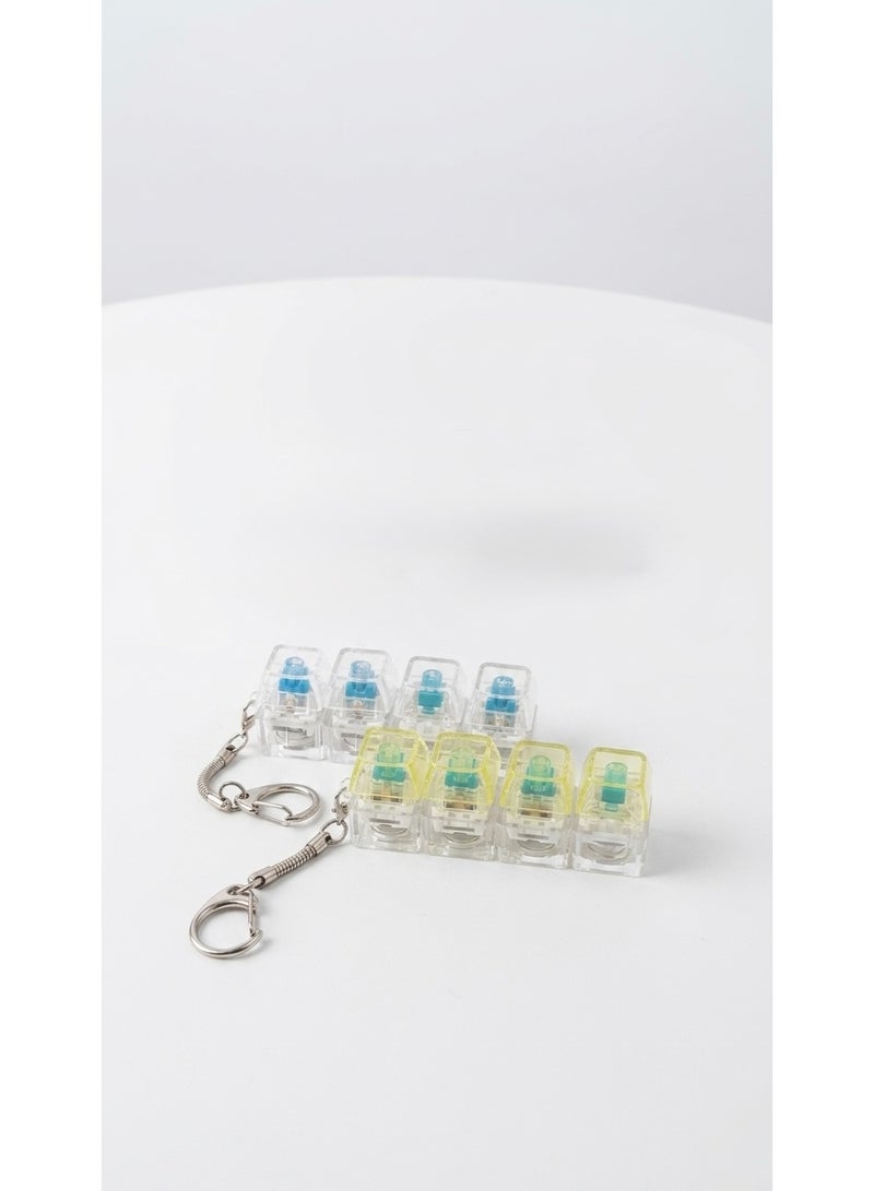 Keyboard Fidget Toy, Keyboard Fidget Keychain 4-in-1 Keyboard Decompression Button Finger Clicker Toys - Image 1