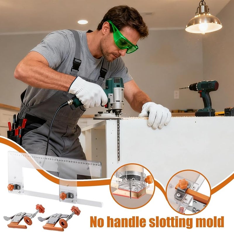 Precision Slotting Mold Woodworking Tool For Cabinet Door Groove Cutting Workshop Accessory - Image 4