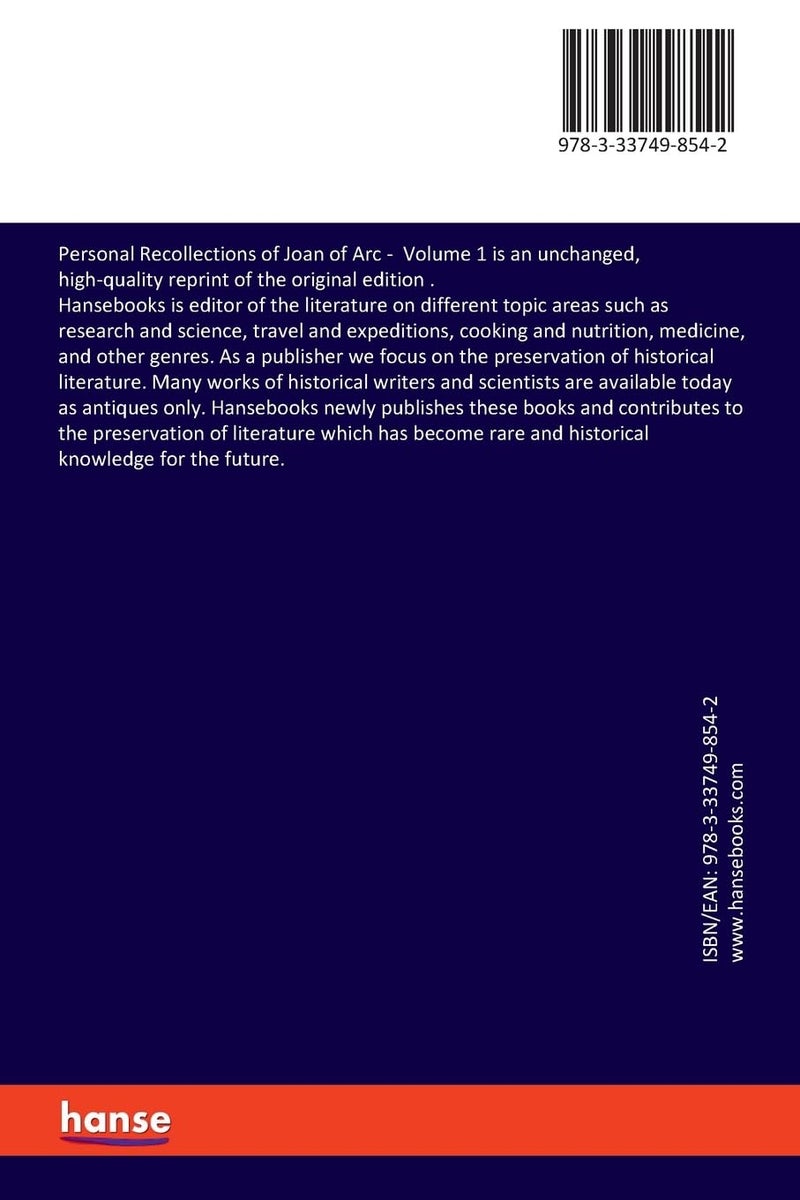 Personal Recollections of Joan of Arc: Volume 1  - Image 2