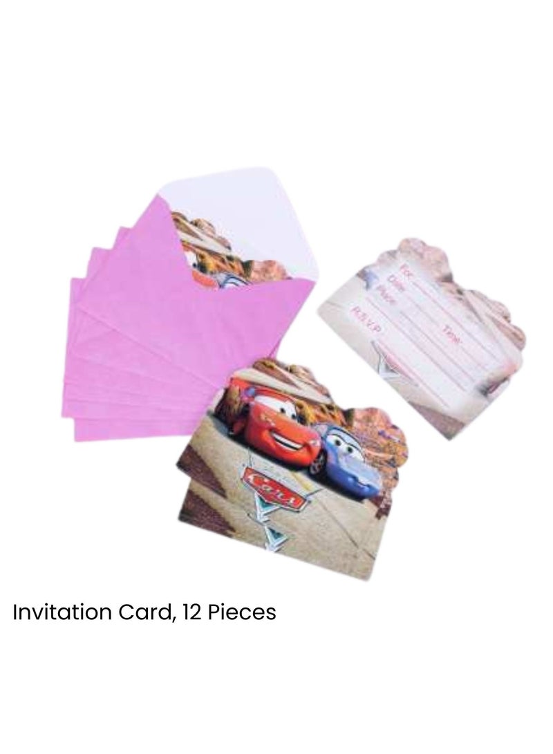 ريمي بيلا 180 قطعة لوازم حفلات اعياد الميلاد بتصميم سيارات، مجموعة ادوات مائدة الكل في واحد تتضمن اطباق واكواب ومناديل ولافتة وما الى ذلك، لوازم حفلات بطابع سيارات للفتيان - Image 5