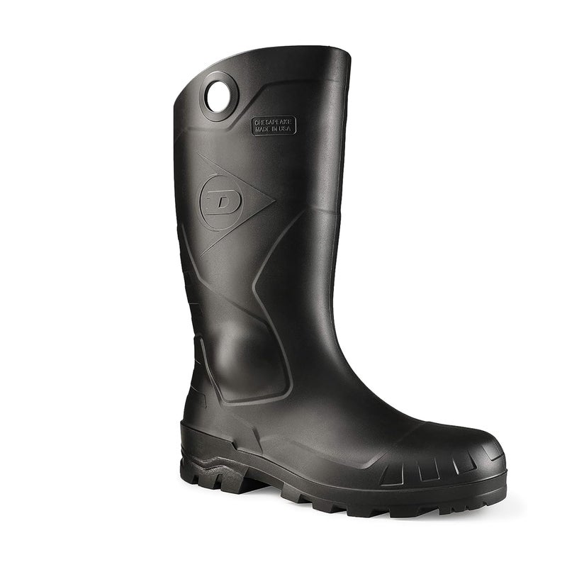 DUNLOP Protective Footwear, Chesapeake Plain Toe, 100% Waterproof, Lightweight and Durable PVC Boots, Slip Resistant, 8677577.11, Size 11 US, Black - Image 2