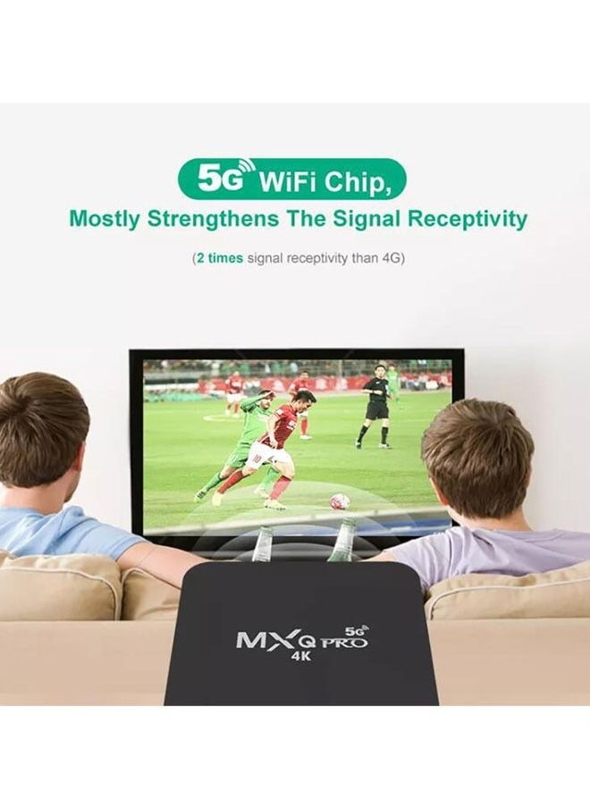 Arabest - Android Smart TV Box (1GB+8GB) 64bit 4 Core CPU MXQPro Black Media Player, Google Voice Assistant - Image 1