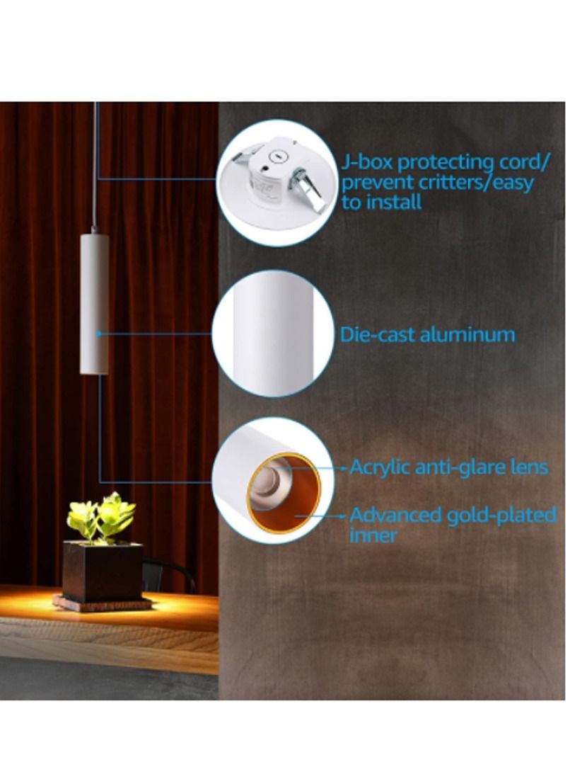 ModiTube LED Modern Pendant Lights Spot Light for Island Dining Living Room Bar Counter Shop Ceiling Kitchen Lights Hanging lamp Downlight Light fixtures - Black Warm White 