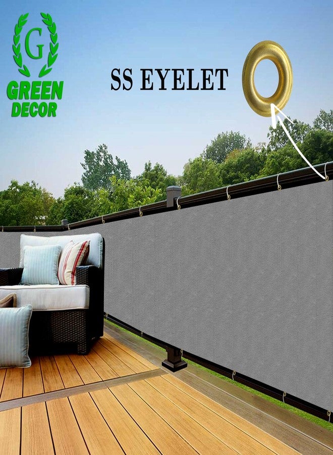 GREEN DECOR HDPE Fabric with Polyester Band Baby Kids Safety Net Protector for Balcony & Staircase Railing Guard,Balcony Stairway Net Baby Safety Products for Indoor&Outdoor(Grey Color, 1.50X3 MTR) - Image 3