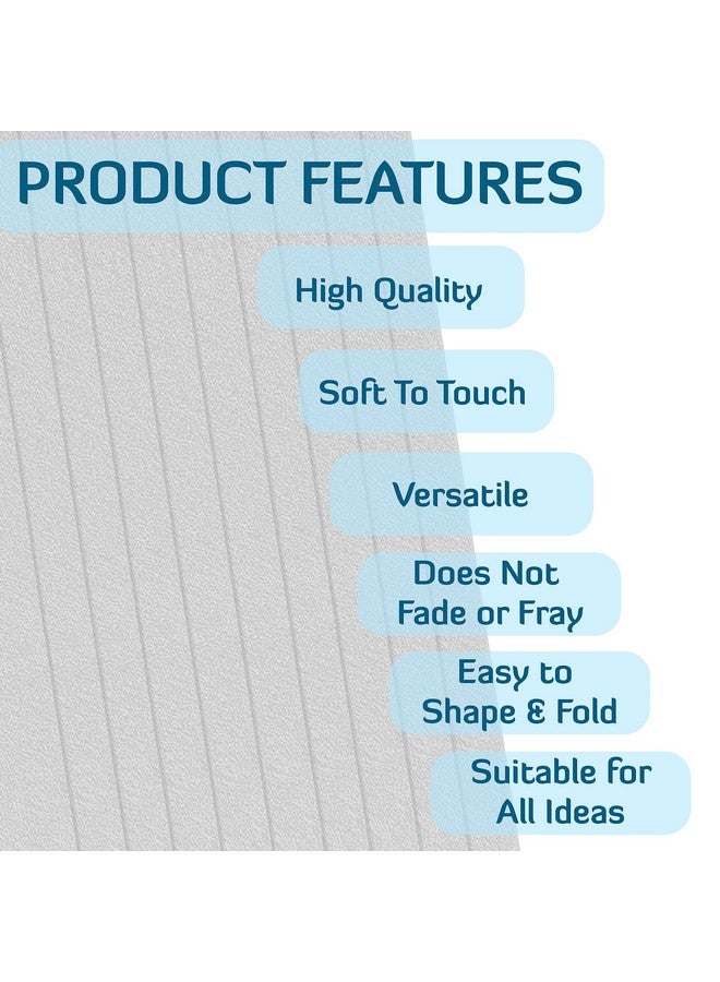 Lakeer A3 Felt Sheets 42cm X 29.7cm Set 10 White Colour Felt Sheets Stiff Felt Fabric Hard Felt Squares Craft Felt 1mm Thickness for Kids School DIY Crafts Patchwork Embroidery Sewing Crafting Project - Image 4