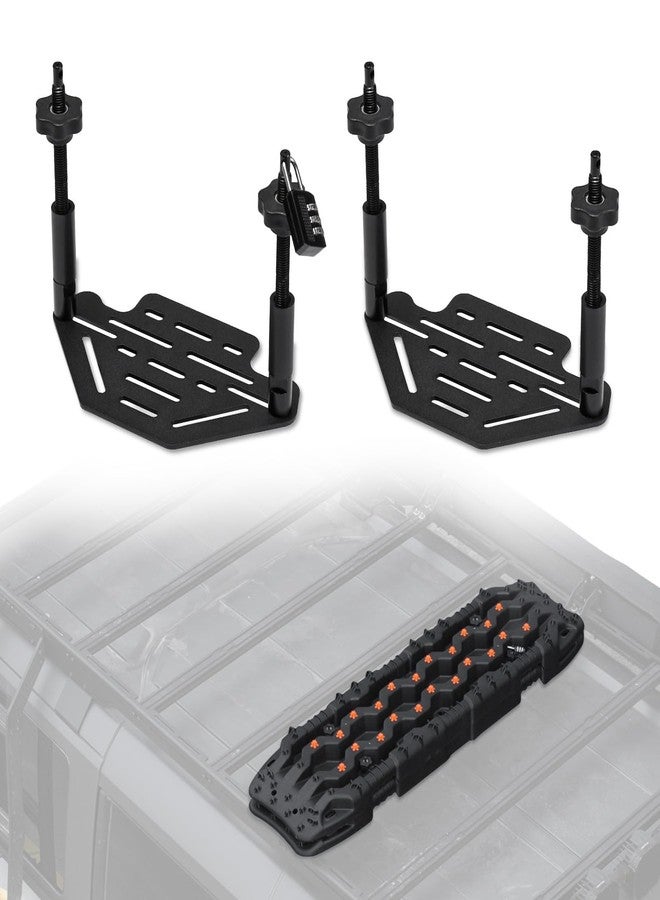 FieryRed Recovery Traction Board Mounting Kit, Universal Roof Rack Fit with Quick-Release Knobs & Anti-Theft Padlock, for Rooftop Platform (Only for 2 Boards) - Image 1