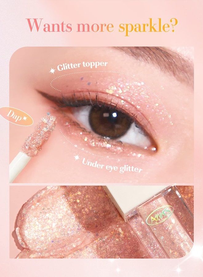 AMTS Webtoon True Beauty, Some Love Liquid Glitter Eyeshadow Highlighter Makeup, Korean Makeup, k drama bling twinkle glow under eye, highly pigmented, Long Lasting, Quick drying, edition - Image 5