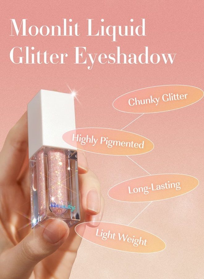 AMTS Webtoon True Beauty, Some Love Liquid Glitter Eyeshadow Highlighter Makeup, Korean Makeup, k drama bling twinkle glow under eye, highly pigmented, Long Lasting, Quick drying, edition - Image 4