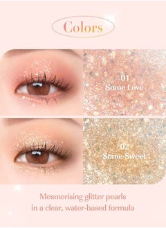 AMTS Webtoon True Beauty, Some Love Liquid Glitter Eyeshadow Highlighter Makeup, Korean Makeup, k drama bling twinkle glow under eye, highly pigmented, Long Lasting, Quick drying, edition  - Image 3