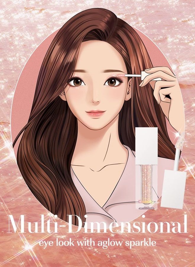 AMTS Webtoon True Beauty, Some Love Liquid Glitter Eyeshadow Highlighter Makeup, Korean Makeup, k drama bling twinkle glow under eye, highly pigmented, Long Lasting, Quick drying, edition - Image 2