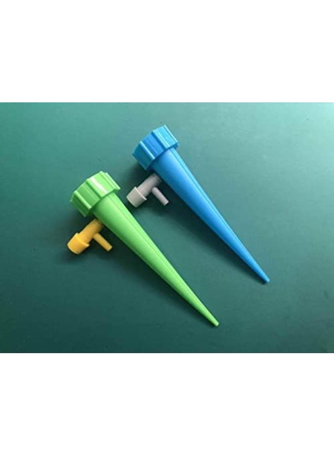 (4 PCS) Self Plant Watering Spikes - Auto Plant Watering - Automatic Drip Irrigation System with Adjustable Control Valve Switch - For Outdoor Indoor Flower or Vegetables (Blue And Green) - Image 3