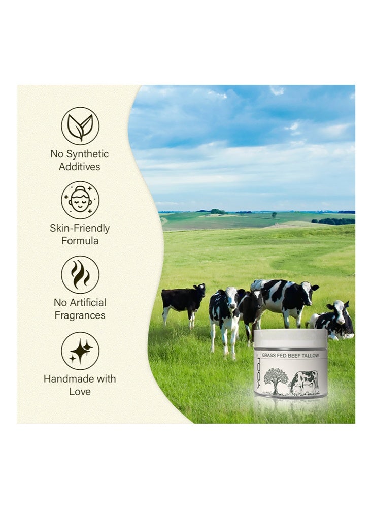 YOOJ Grass Fed Beef Tallow- Beef Tallow for Skin, Tallow Face Moisturizer, Beef Tallow Grass Finished Organic Beef Tallow Balm Whipped Tallow Face Cream Moisturizer for Body Lotion - Image 5