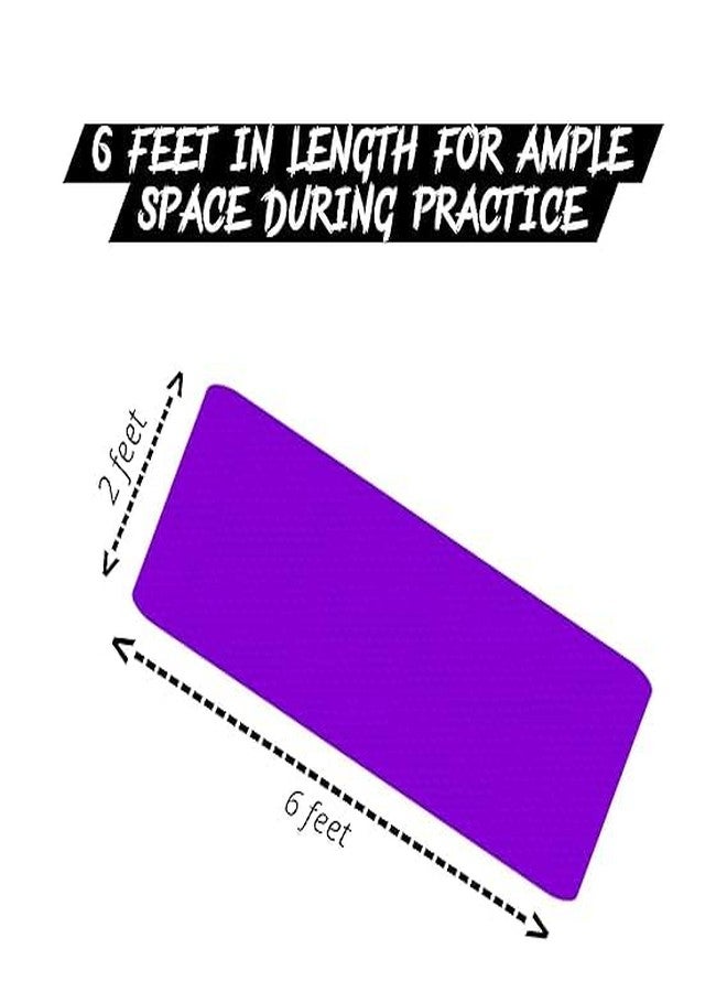 URMIT SURGICAL 6mm Yoga Mat for Gym Workout and Yoga Exercise with 6mm Thickness, Anti-Slip Yoga Mat for Men & Women Fitness (Qnty.-1 Pcs.) - Image 3