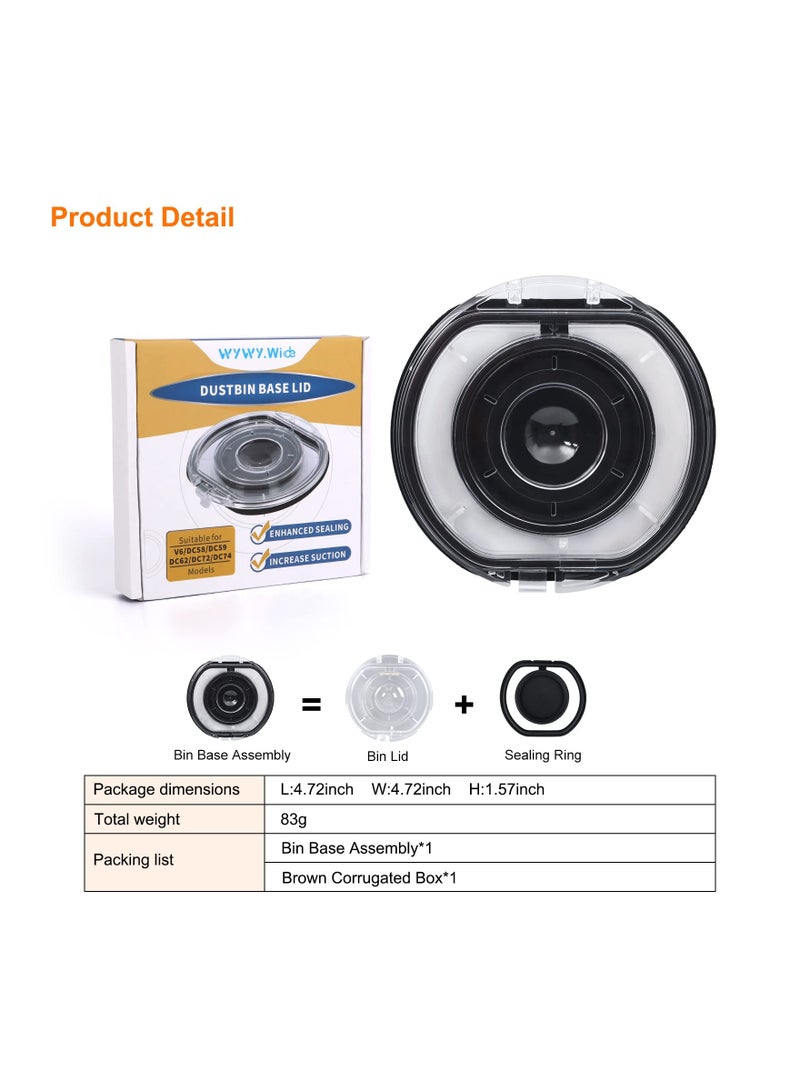 SYOSI Dust Bin Lid Replacement for Dyson V6 Vacuum Cleaner DC58 DC59 DC62 DC72 DC74 Bin, Dust Bucket Cover Replacement Parts, Dirt Cup Lid, Dust Bucket Cover, Dust Box Lid, Dust Collector  - Image 4