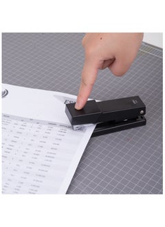 Deli Deli E0423 Stapler – 25 Sheets, Rotatable Anvil, Durable Metal Design, Black 
