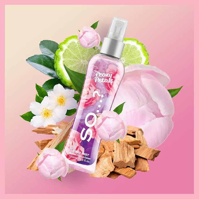 So..? Body Mist By So Womens Peony Petals Body Mist Fragrance Spray 100ml - Image 2