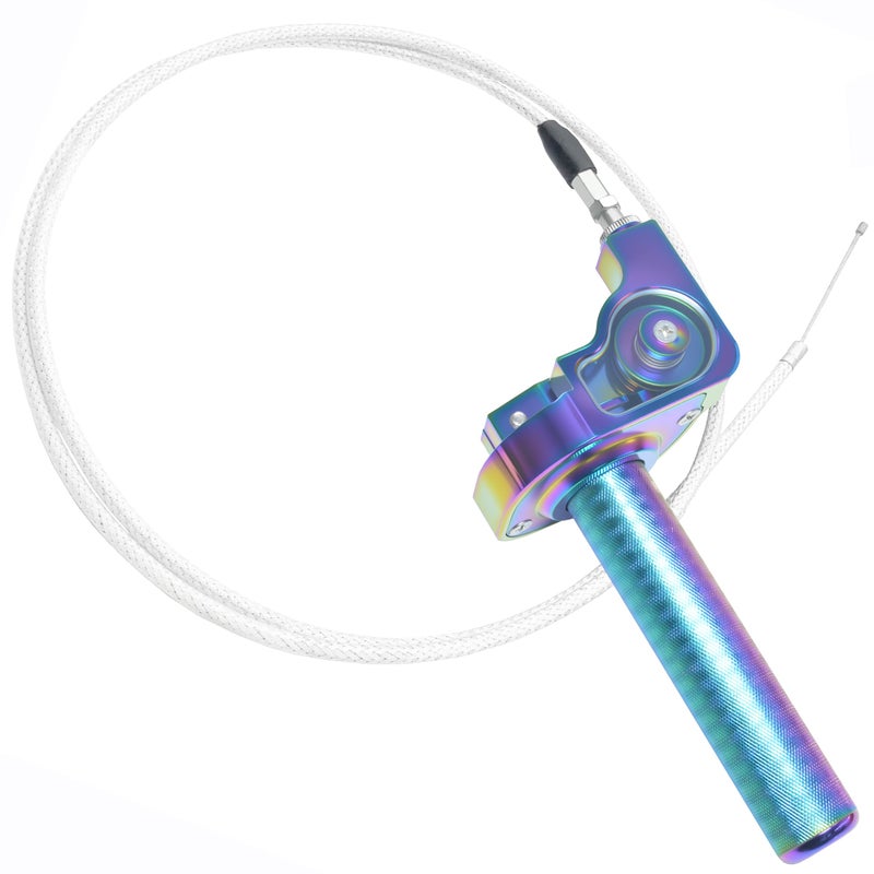VUOZIP 78 22mm CNC Aluminum Quick Twist Throttle Assembly with Throttle Cable Universal Fit for Dirt Pit Bike Mini Bike ATV Multicolored - Image 2