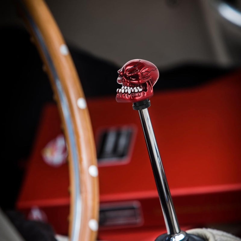 Garneck Skull Gear Shift Knob Manual Resin Car Shifter Knob Red Teeth Stick Shift Handle Universal for Manual and Automatic Vehicles - Image 4