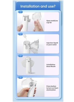 MESH Portable Steam Inhaler Nebulizer with Normal Saline 0.9% Solution 500ml  - Image 5