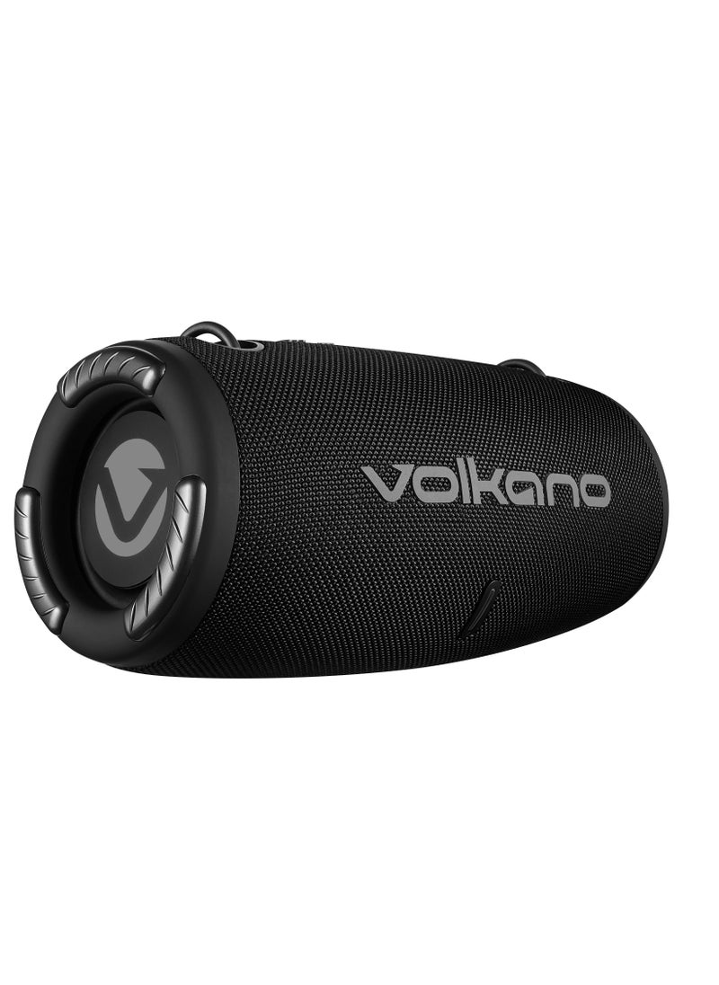 Volkano - Cyclone Series Portable Bluetooth Speaker, Upto 9 Hour Playtime, 1 Year Warranty - Black - Image 1