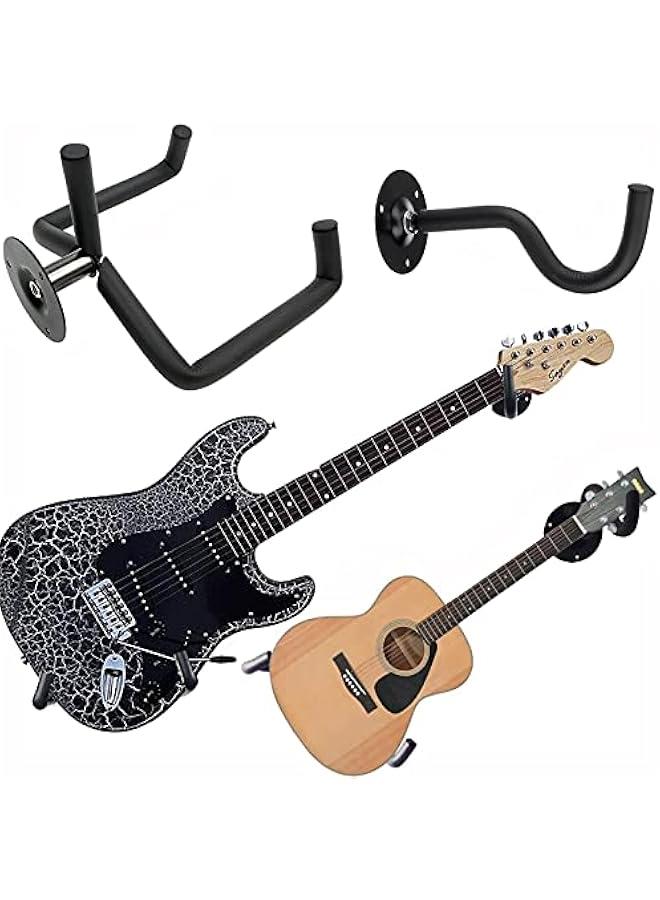 Beauenty Guitar Wall Mount Acoustic Electric Classical Guitar, Ukulele, Banjo and Mandolin Wall Hanger Slat Wall Horizontal Guitar Holder Bass Stand Rack Hook (1 Pack) - Image 1
