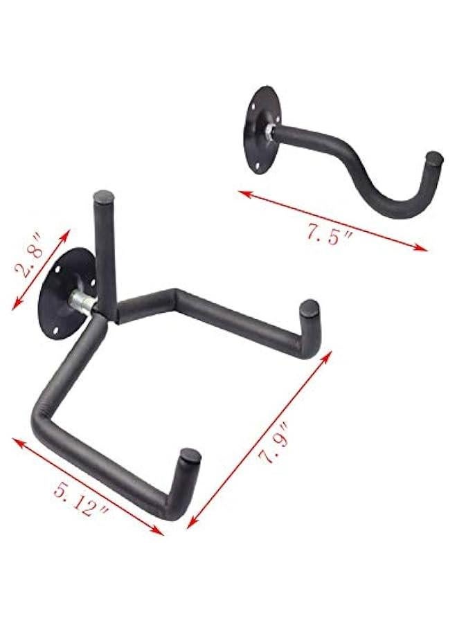 Beauenty Guitar Wall Mount Acoustic Electric Classical Guitar, Ukulele, Banjo and Mandolin Wall Hanger Slat Wall Horizontal Guitar Holder Bass Stand Rack Hook (1 Pack) - Image 2