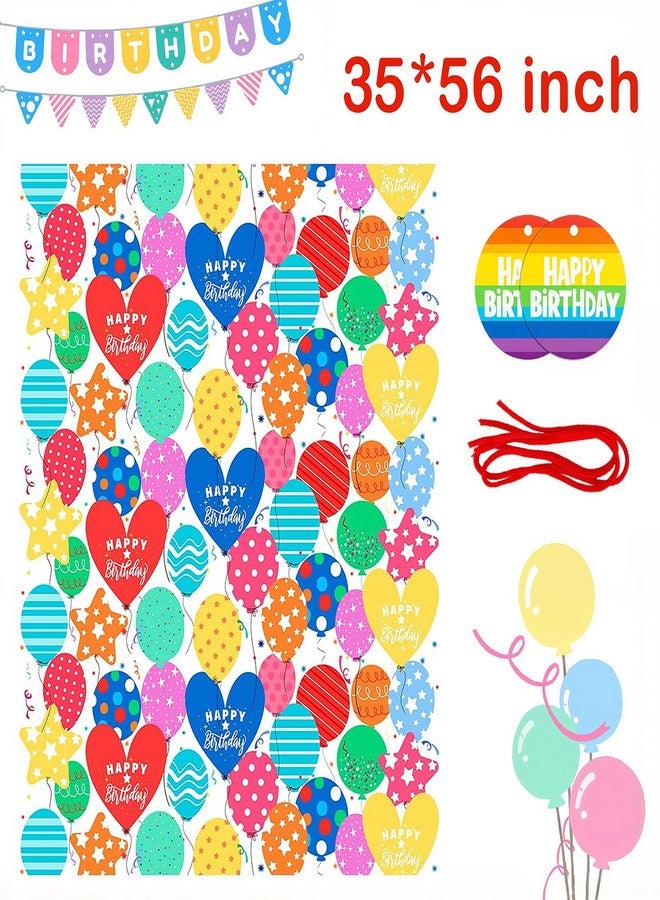 Sofier Large Birthday Gift Bags 36''x56'' Jumbo Happy Birthday Gift Wrap Extra Large Plastic Gift Bags for Big Giant Presents Kids Party - Image 3