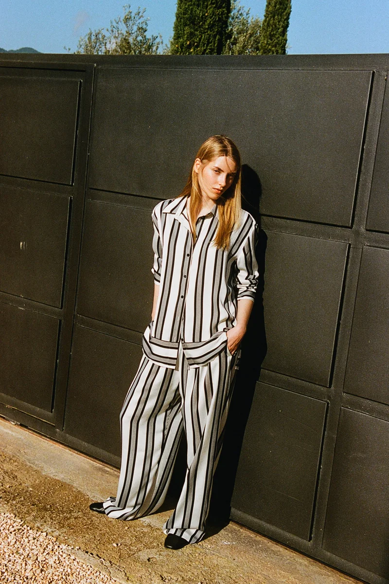 اتش اند ام بنطلون واسع برباط