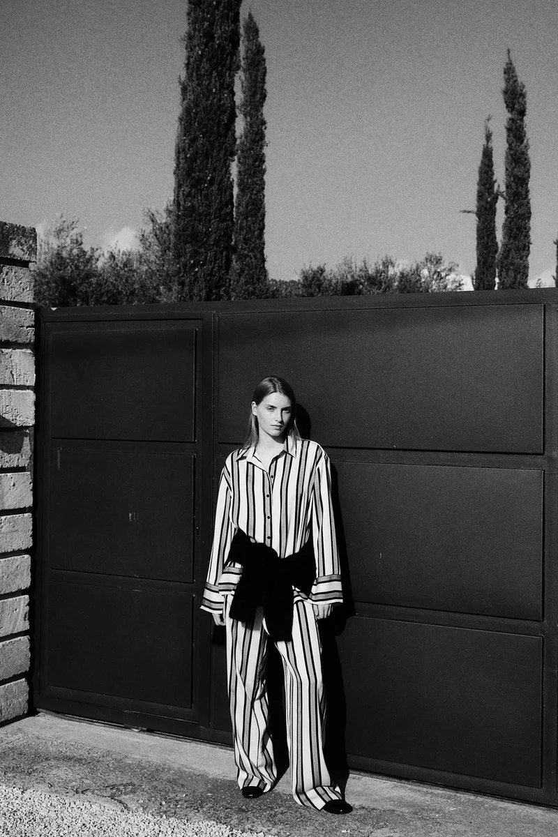 اتش اند ام بنطلون واسع برباط