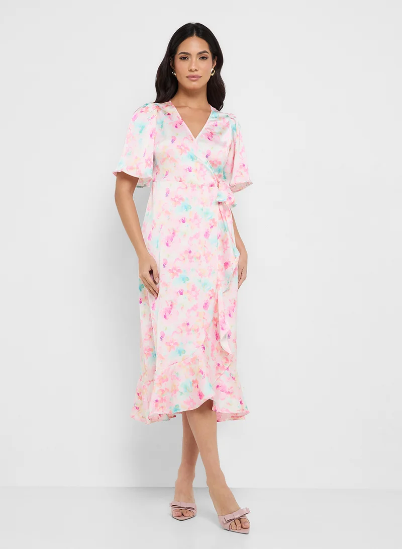 فيرو مودا Floral Wrap Maxi Dress