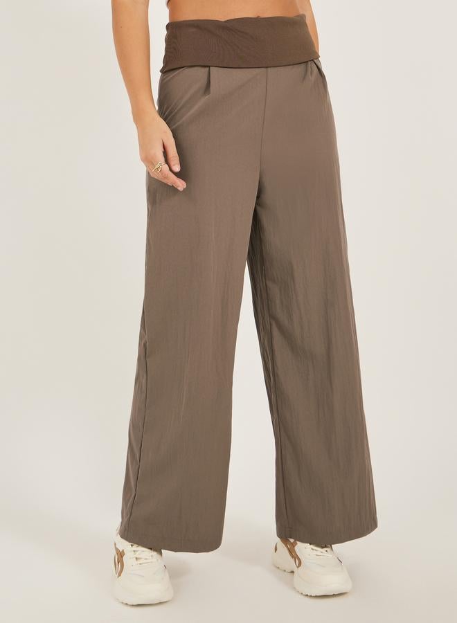 ستايلي بنطلون واسع بخصر متوسط وخصر عريض - Image 2