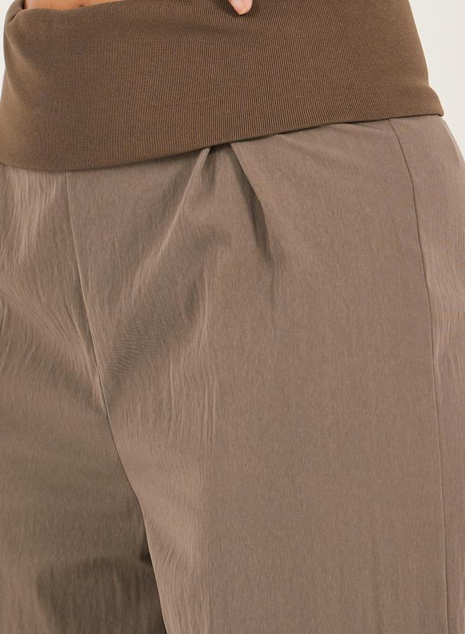 ستايلي بنطلون واسع بخصر متوسط وخصر عريض - Image 3