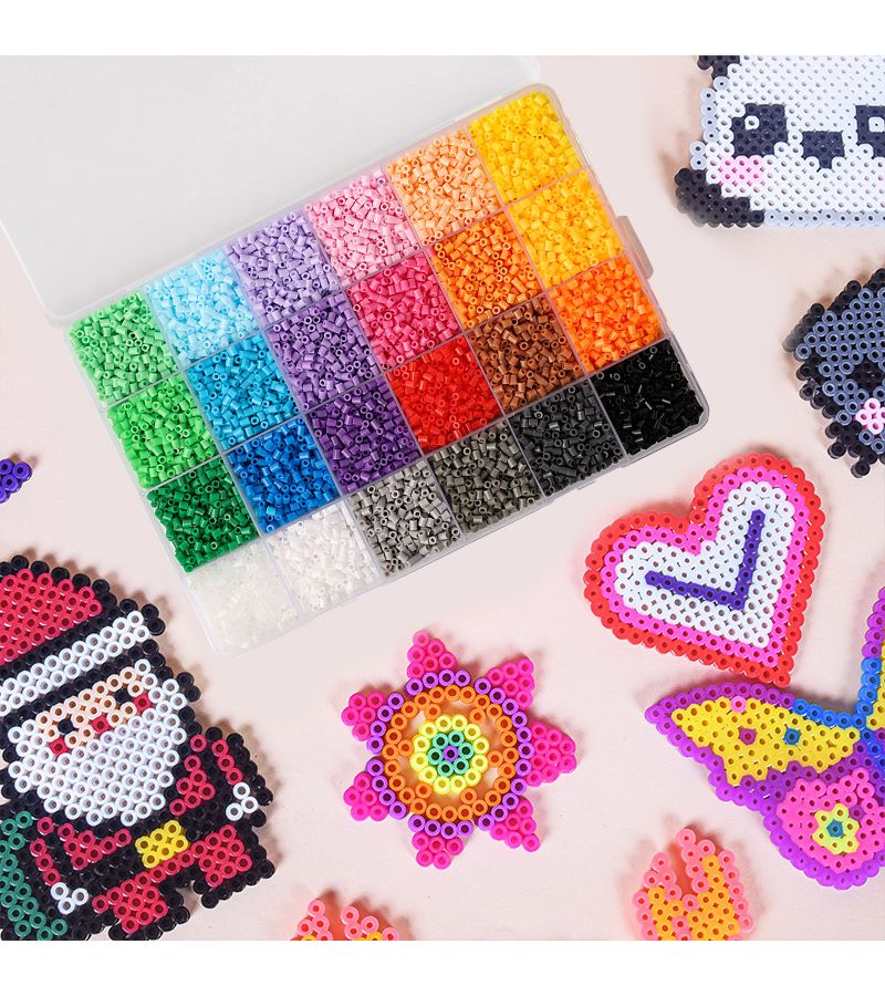 2.6mm 24 Grid Pony Beads 5 Systems 12000 Pieces Pixel Mosaic Fused Beads - Image 3