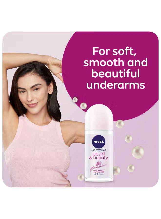 Nivea Pearl And Beauty Roll On Deodorant 50ml - Image 3