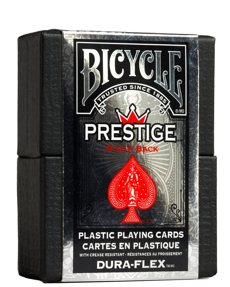 Bicycle Prestige Waterproof Plastic Playing Cards, Red & Blue (Colors May Vary) - Image 1