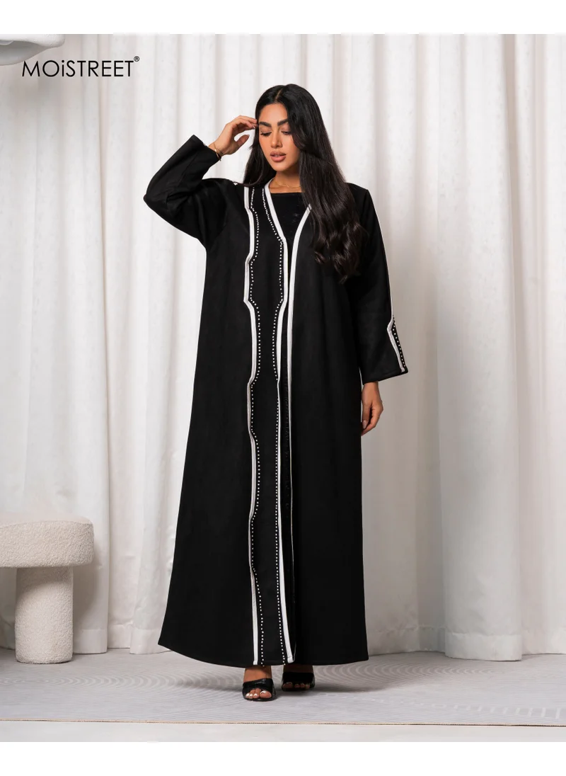 Moistreet Handmade Suede Shamua Abaya