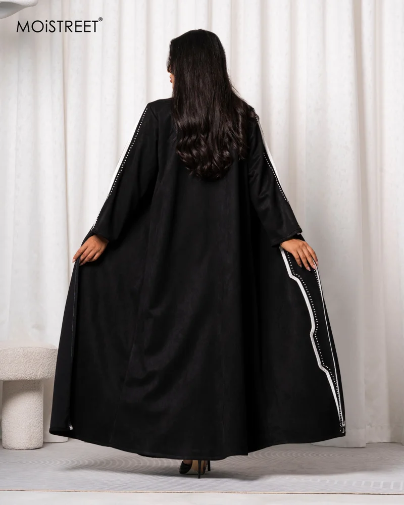 Moistreet Handmade Suede Shamua Abaya