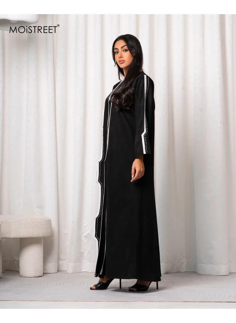 Moistreet Handmade Suede Shamua Abaya