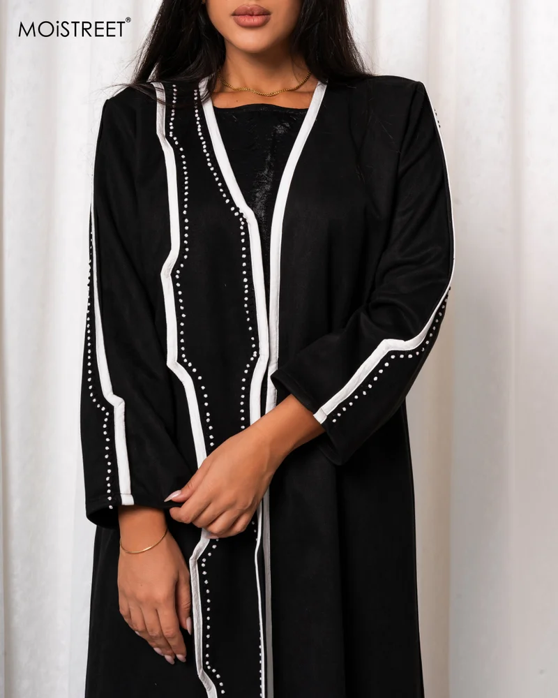 Moistreet Handmade Suede Shamua Abaya
