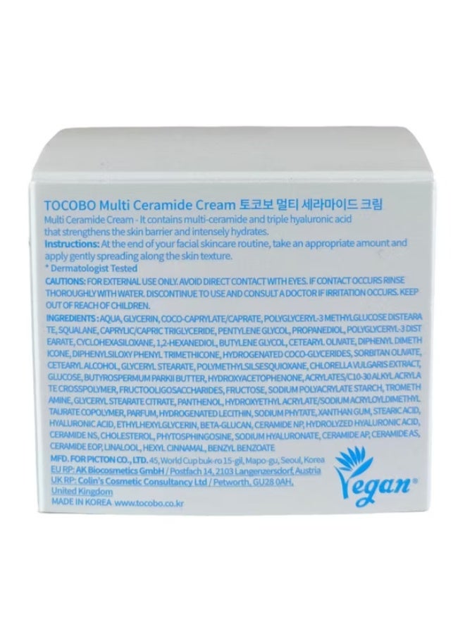 TOCOBO Multi Ceramide Cream 50ml – Moisturizing Cream with Ceramides for Sensitive Skin – Korean Skincare with Natural Ingredients – Cruelty-Free, Vegan - Image 3