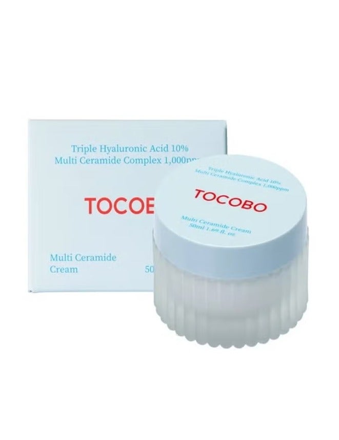 TOCOBO Multi Ceramide Cream 50ml – Moisturizing Cream with Ceramides for Sensitive Skin – Korean Skincare with Natural Ingredients – Cruelty-Free, Vegan - Image 1