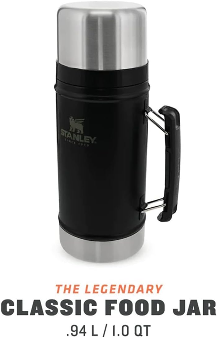Stanley Classic Legendary Food Jar 0.94L / 1QT Matte Black - BPA Free Stainless Steel Thermos - Image 3
