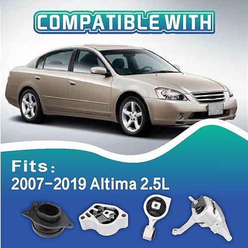 YBDDZH Engine Motor and Transmission Mount Kit Compatible with 2007-2018 Altima 2.5L, Replace OE A4339 A4340 A4350 A4353, 11360-JA000 11220-JA000 11350-JA00A 11210-JA000, Set of 4 - Image 2