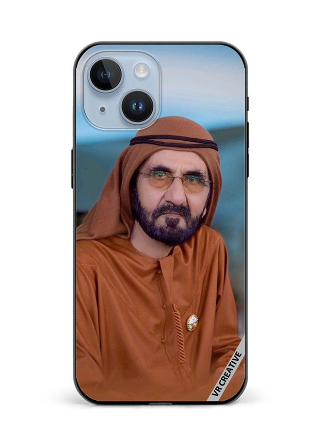 VR CREATIVE Protective Case Cover For Apple iPhone 15 Sheikh Mohammed Bin Rashid Al Maktoum Design Multicolour - Image 1