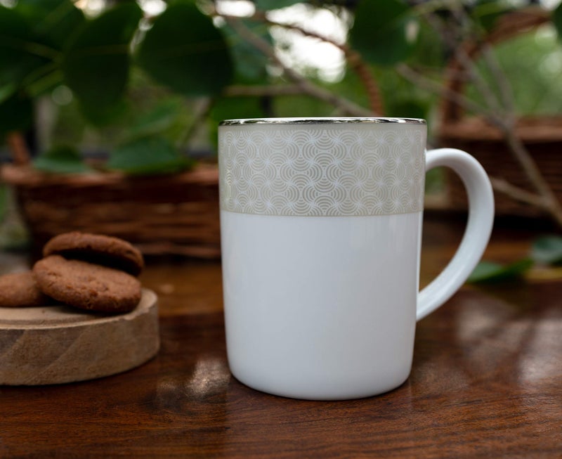 DANKOTUWA, world-class tableware Luxury Porcelain Platinum Coffee Mugs | Tea Cups. Vegan | Scratch Resistant | Hard Chip Resistant. Dishwasher Safe. Set of 2 (250 ml) - Image 3