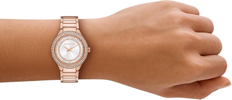 مايكل كورس Women Michael Kors Women's Sylvia Three-Hand Rose Gold-Tone Stainless Steel Bracelet Watch (Model: MK4942) - Image 2