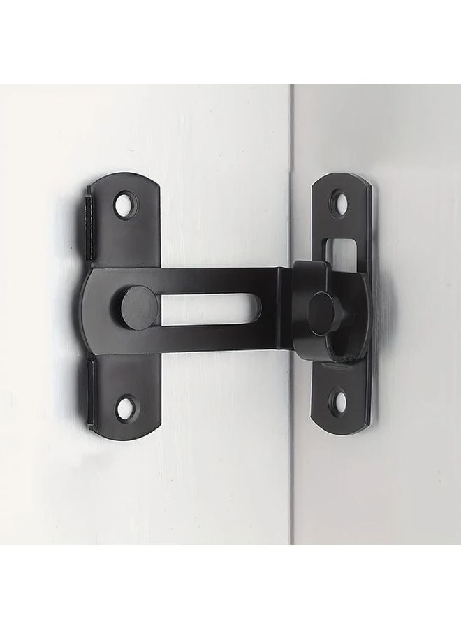 Black Stainless Steel Right Angle Door Latch 90 Degree Anti Theft Pet Cage Lock Buckle Adjustable Arm Home Security - Image 5
