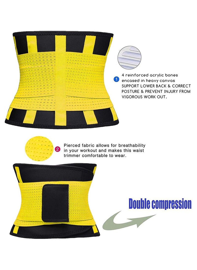 Y&D Waist Trainer Belt for Women, Sport Girdle Belt, Slimming Sauna Trimmer Belly Band Sweat Sports Exercise with Adjustable Straps, Body Shaper (L)  - Image 2