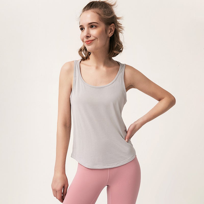 Generic Sleeveless Sports Tank Top Womens Fitness Yoga Wear Green  - Image 2